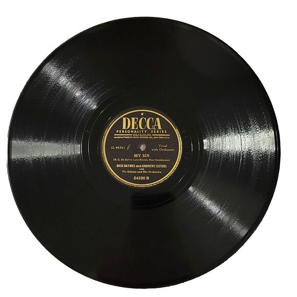 Dick Haymes & Andrews Sisters 78 Teresa / My Sin on Decca E Pop - Picture 2 of 2